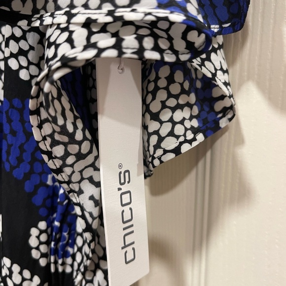 Chicos Maxi Tiered patterned dress. NWT size 3 16/18 - Picture 4 of 6